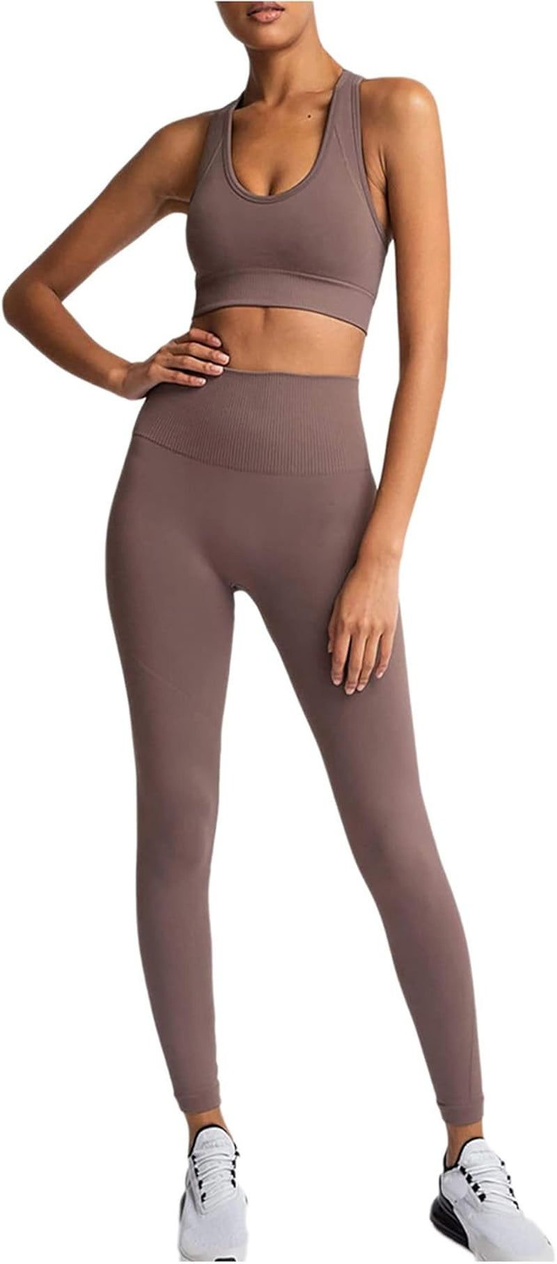 Workout Sets for Women Active 2 Piece Seamless Matching High Waist Yoga Set Gym Outfits