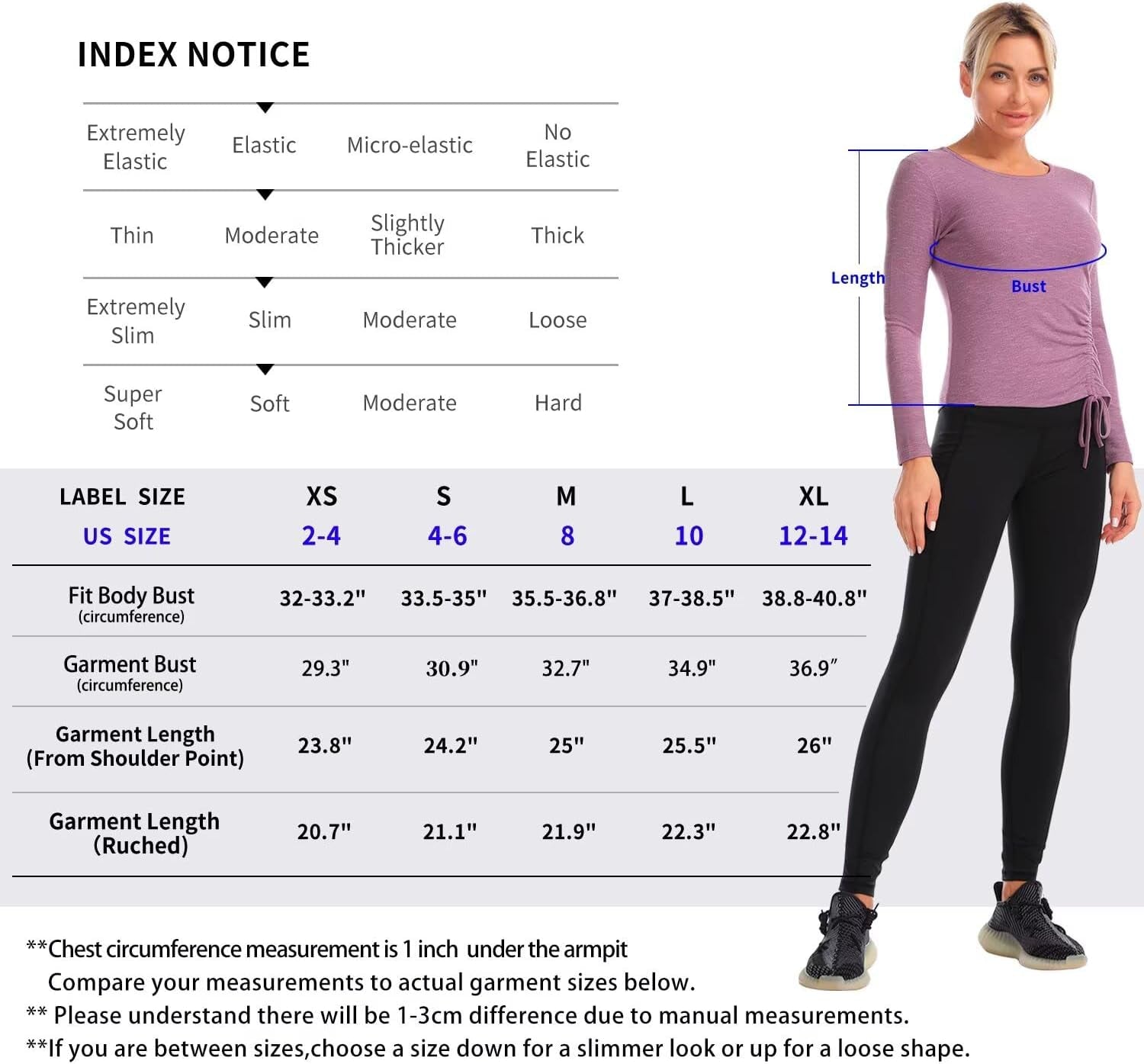 Womens Long/Short Sleeve Workout Tops Ruched Side Yoga Atheltic Shirt Slim Fitted
