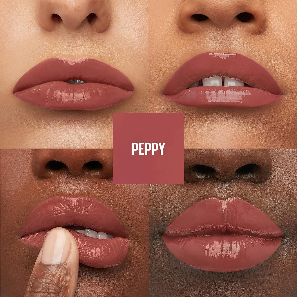 Super Stay Vinyl Ink Longwear No-Budge Liquid Lipcolor Makeup Bundle with Cranberry Red 0.14 Fl Oz and Pink 0.14 Fl Oz