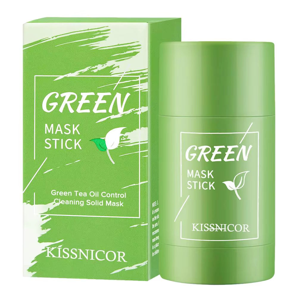 Green Tea Clean Mask Stick Acne Treatment Blackhead Remover Cream Deep Cleansing Pore Brightening Purifying Matcha Clay Mud Mask