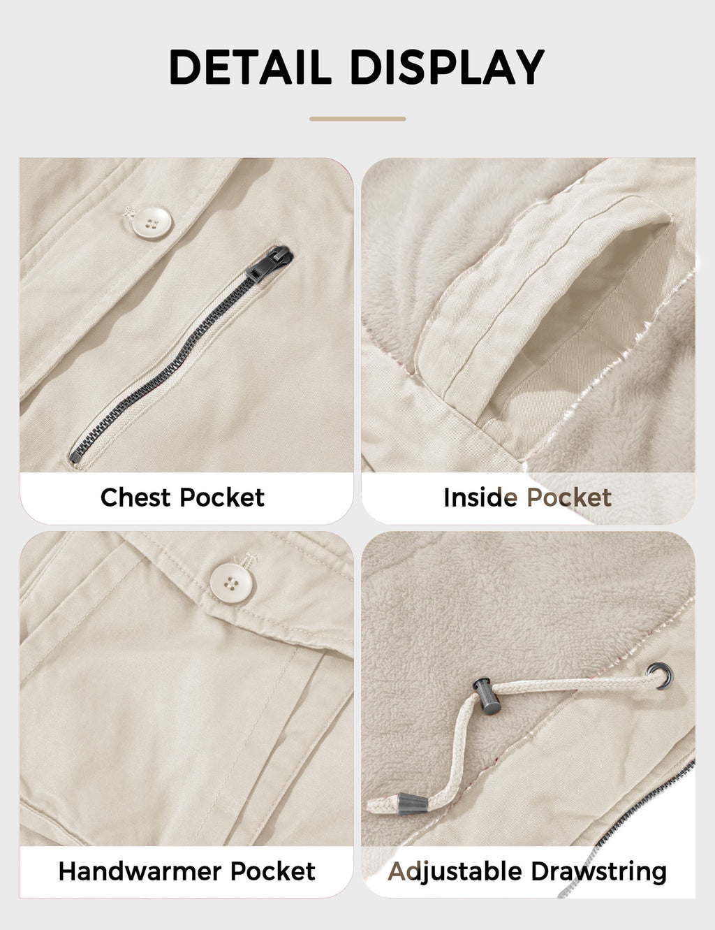 Women'S plus Size Winter Coat Warm Puffer Coat Jacket Winter Jacket Beige 4X