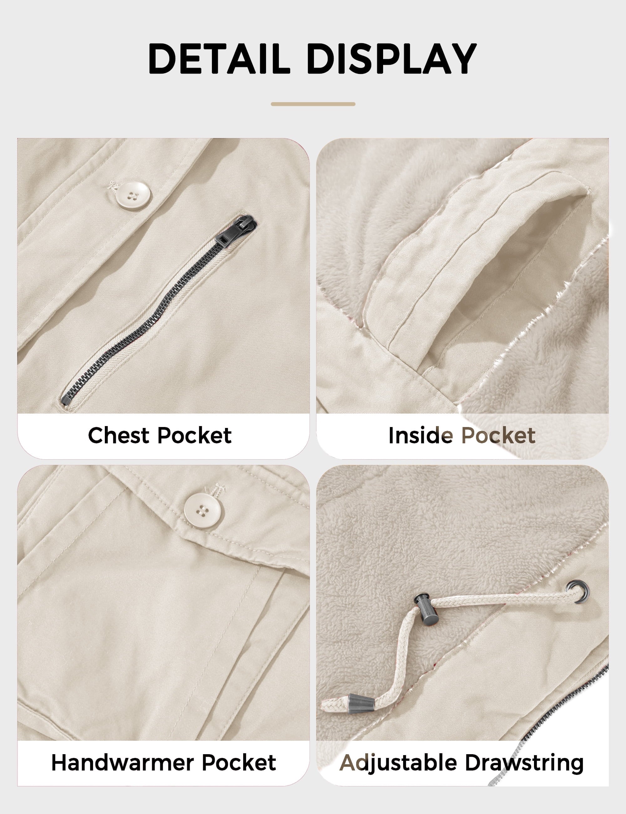 Women'S plus Size Winter Coat Warm Puffer Coat Jacket Winter Jacket Beige 4X