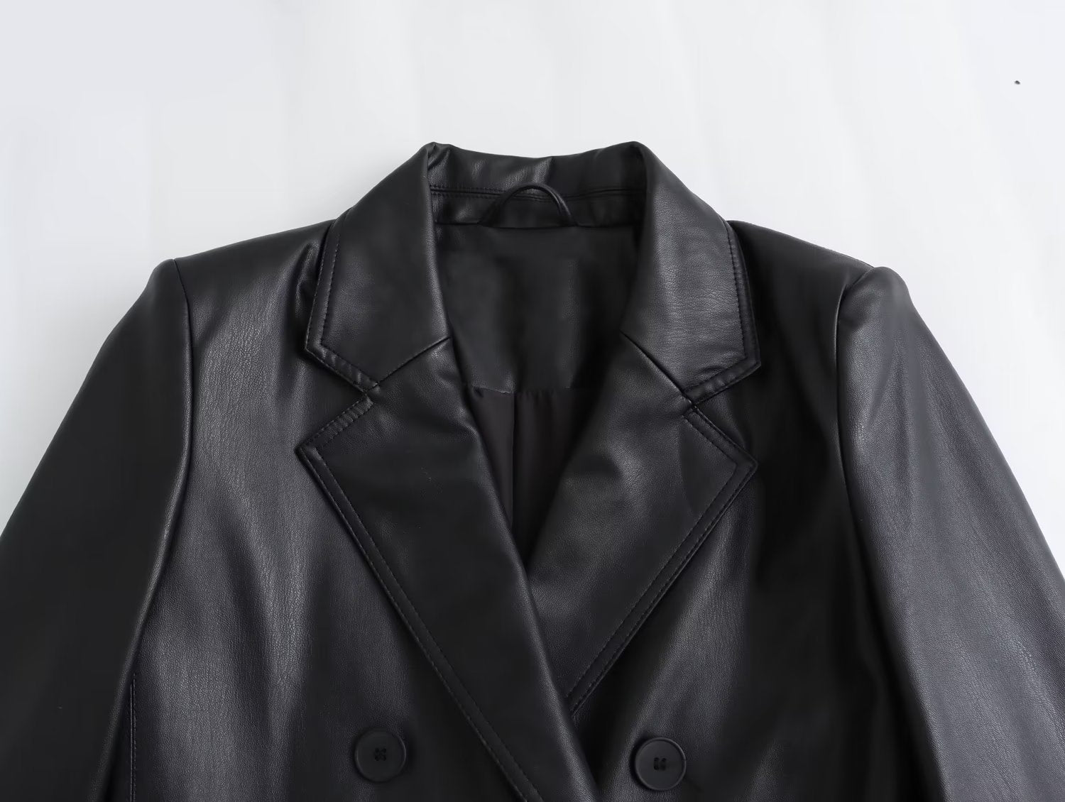 Autumn and Winter New Women'S Clothing Loose Fashion Casual Imitation Leather Coat