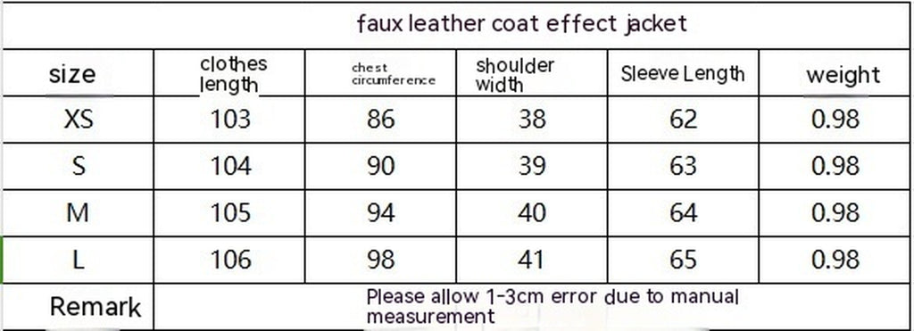 Autumn and Winter New Women'S Clothing Loose Fashion Casual Imitation Leather Coat