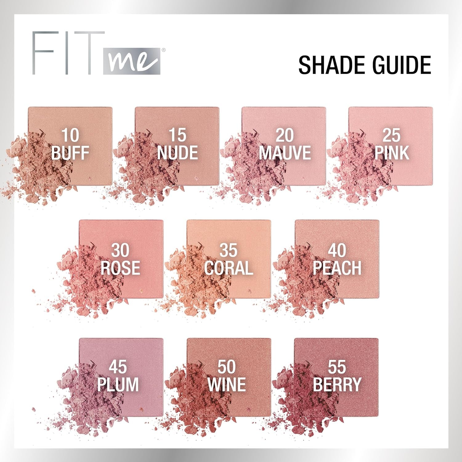Fit Me Blush, Lightweight, Smooth, Blendable, Long-Lasting All-Day Face Enhancing Makeup Color, Pink, 1 Count
