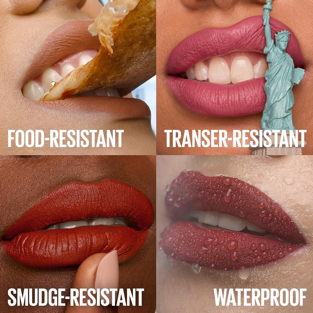 Super Stay Matte Ink Liquid Lipstick Makeup, Long Lasting High Impact Color, up to 16H Wear, Ground-Breaker, Maple Leaf Red, 1 Count, Packaging May Vary