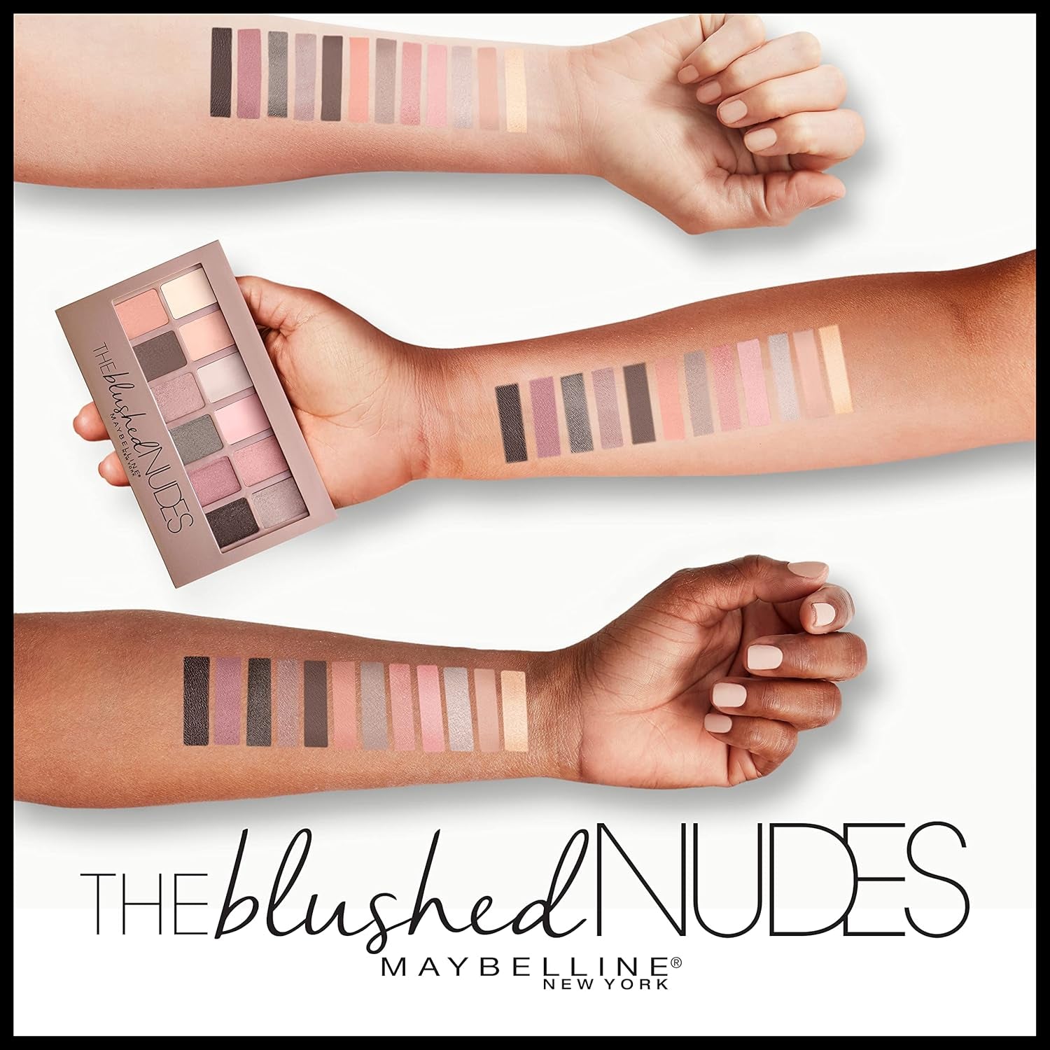the Blushed Nudes Eyeshadow Palette Makeup, 12 Pigmented Matte & Shimmer Shades, Blendable Powder, 1 Count