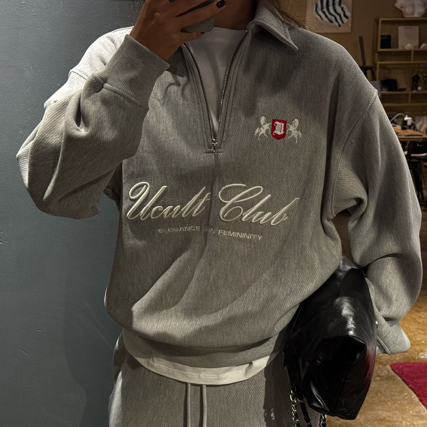 Women's Letter Embroidered Pullover Top