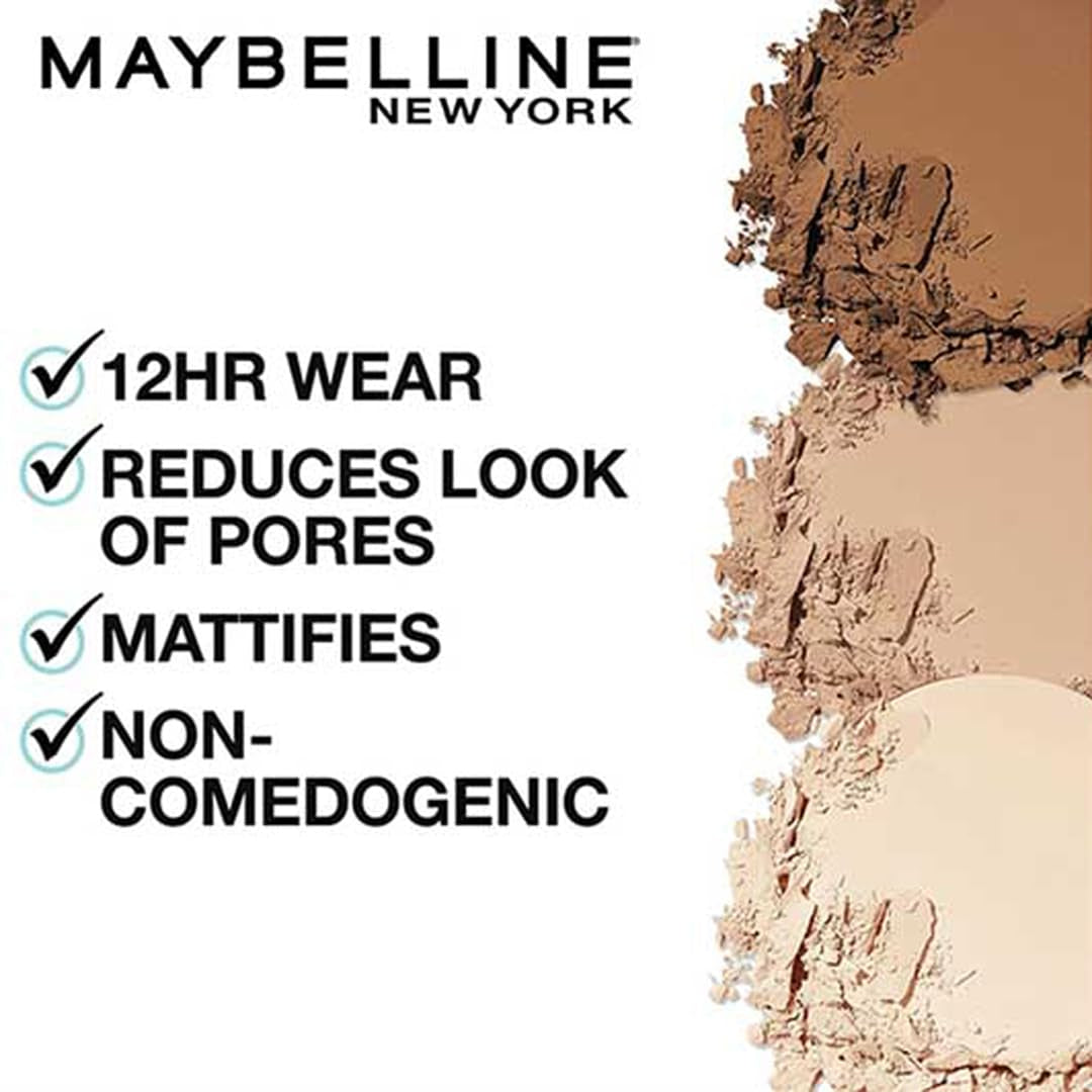 Fit Me Matte + Poreless Liquid Oil-Free Foundation Makeup & Fit Me Matte + Poreless Pressed Face Powder Makeup & Setting Powder, Classic Ivory, 1 Count