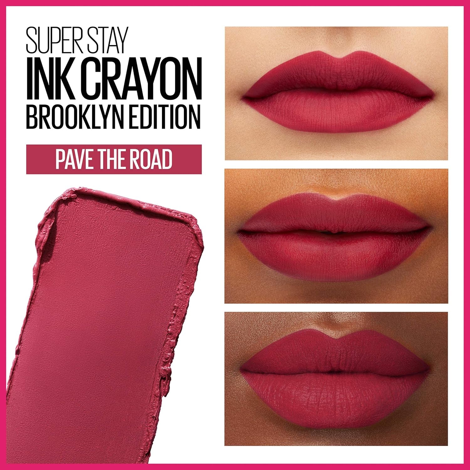 New York  Super Stay Ink Crayon Matte Longwear Lipstick Makeup, Pave the Road, 0.04 Ounce ., 130 Pave the Road, 0.04 Ounces (Pack of 2)