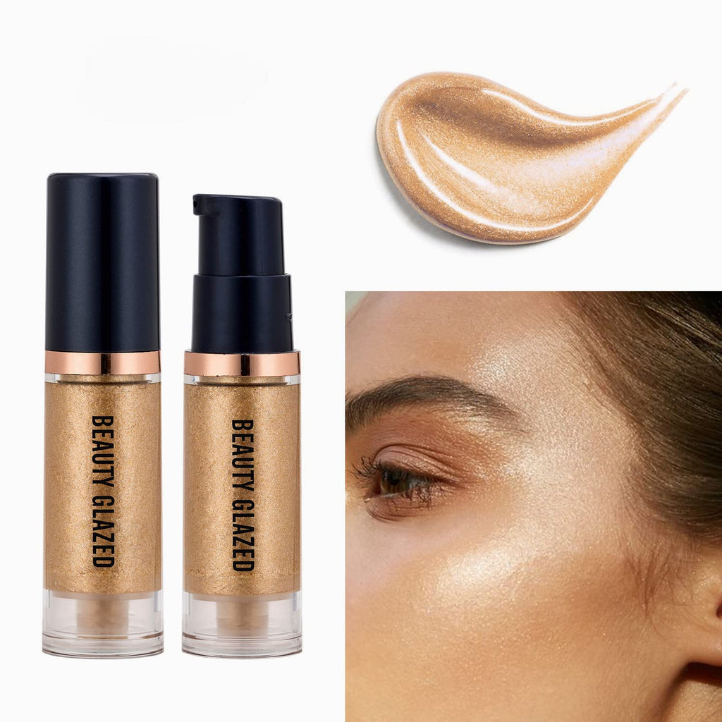 Liquid Highlighter Liquid Illuminator Non Stick Face Brightens & Shades Long Lasting & Smooth Gliding Face Illuminator Makeup (04)