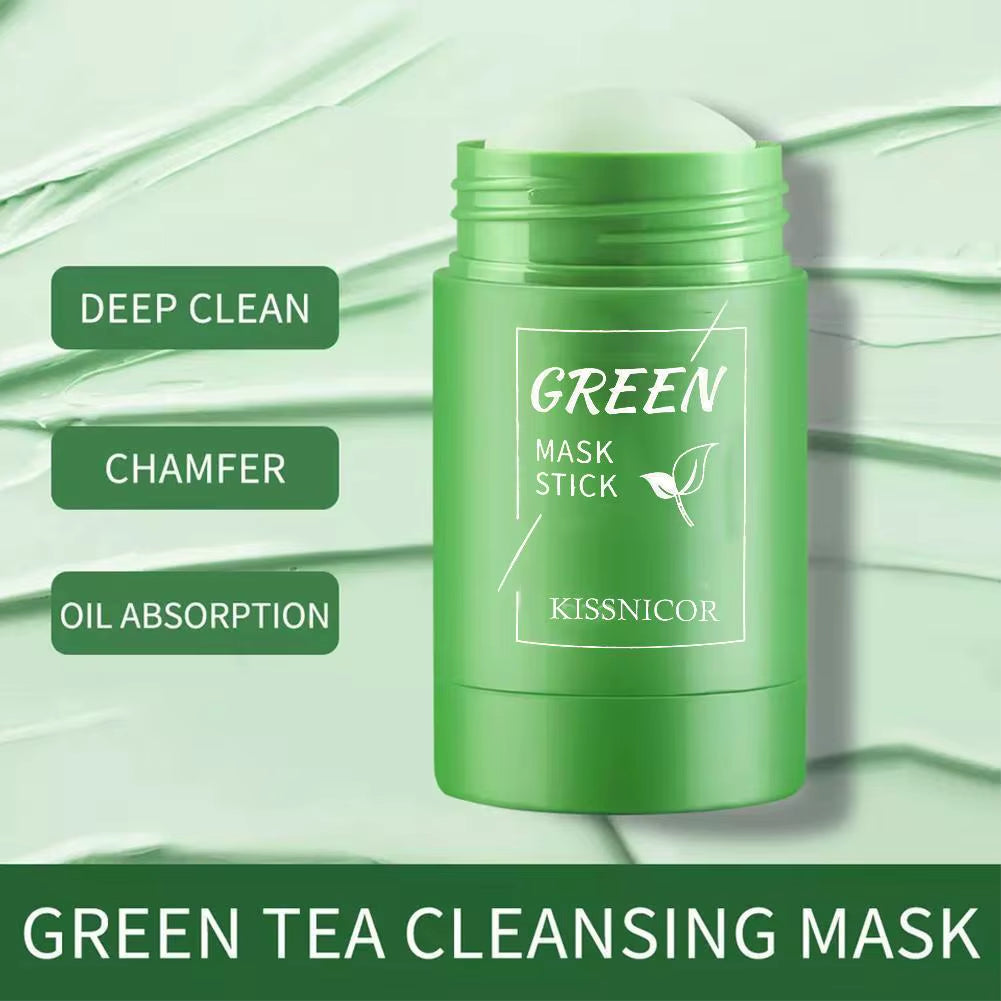 Green Tea Clean Mask Stick Acne Treatment Blackhead Remover Cream Deep Cleansing Pore Brightening Purifying Matcha Clay Mud Mask