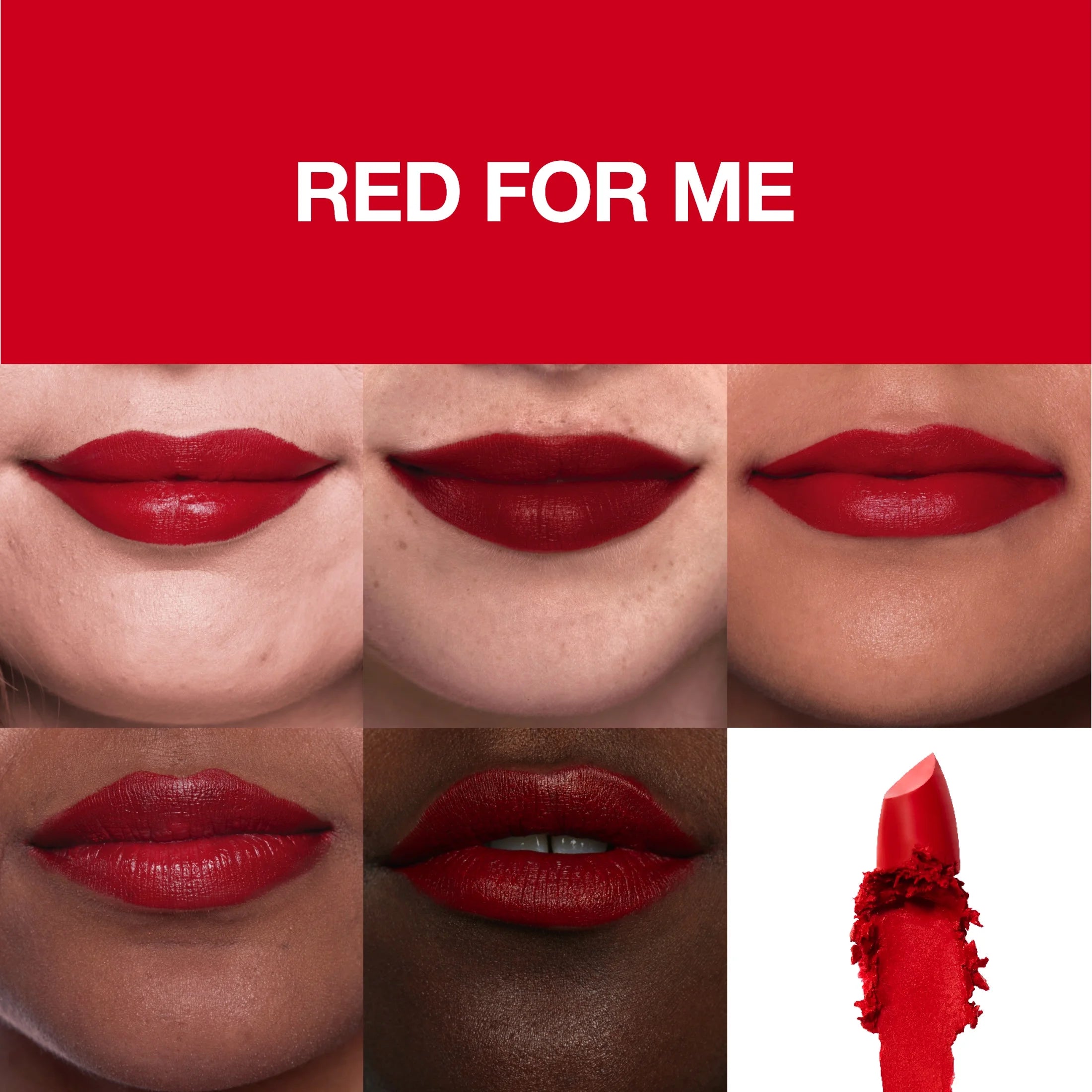 Color Sensational Made for All Lipstick, Red for Me, Matte Red Lipstick, 0.15 Oz.