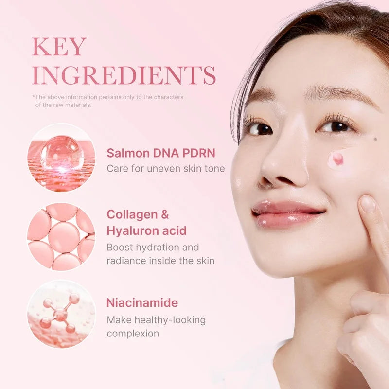 Pink Collagen Capsule Cream, Face Moisturizer, Lightweight Moisturizing Cream , Niacinamide for Uneven Skin Tone, Glow Hydration, Korean Skin Care, 2 Oz