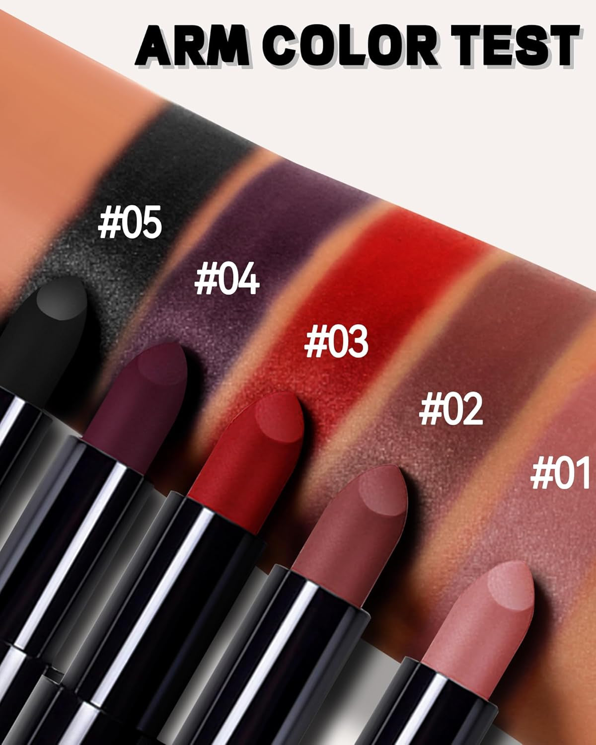 Nude Pink Lipstick Long Lasting for Women, Hydrating Matte Velvet Lip Gloss Nude Liquid Lipstick Intense Lip Color Non Stick Smudge-Proof & Waterproof Lipgloss Bold Glow Goth Lip Stick Makeup-01