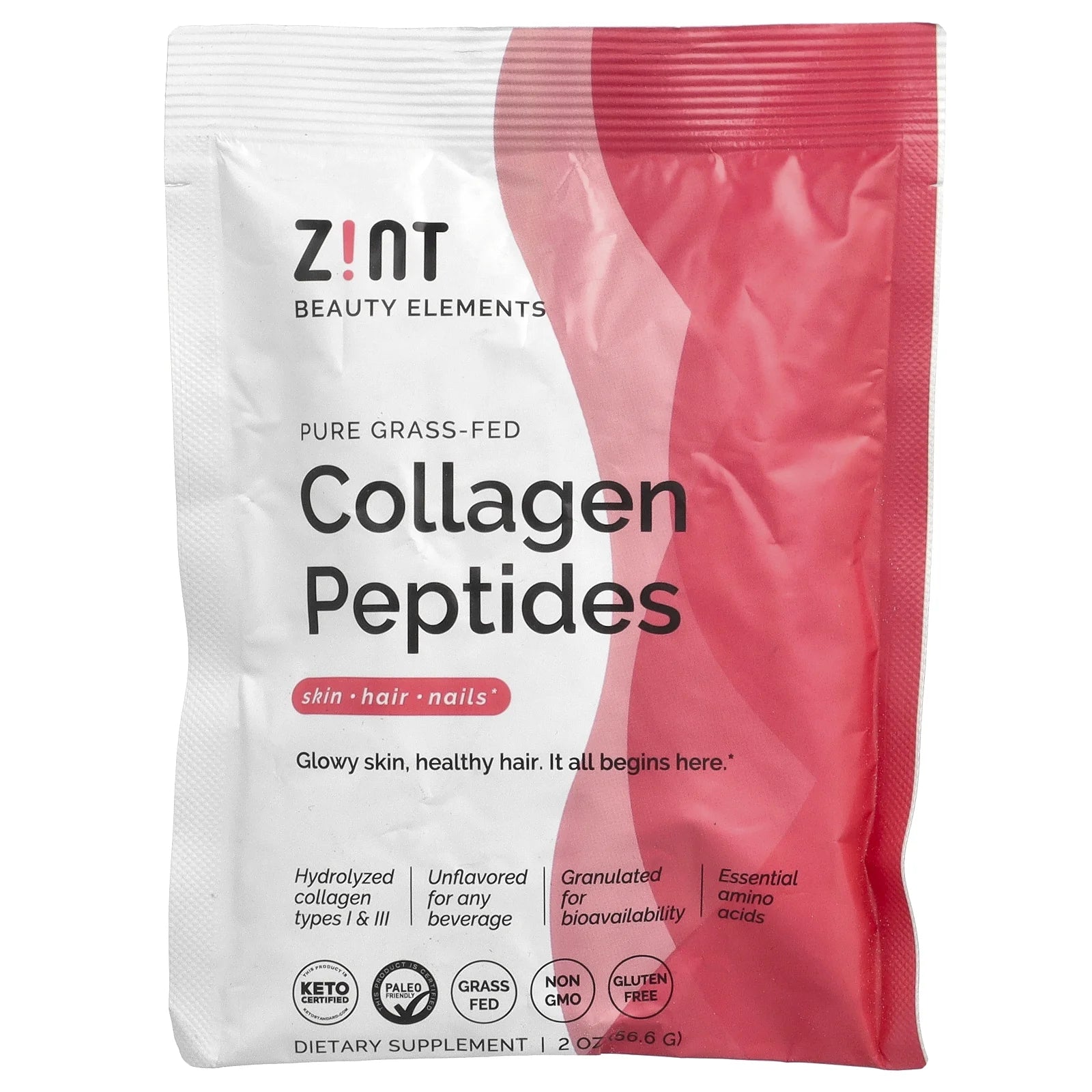 Grass-Fed Beef Collagen, Hydrolyzed Collagen Types I & III, 2 Oz (56.6 G)
