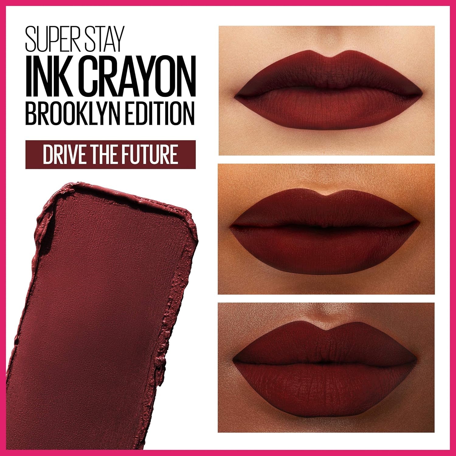 New York  Super Stay Ink Crayon Matte Longwear Lipstick Makeup, Drive the Future, 0.04 Ounce ., 165 Drive the Future, 0.04 Ounces (Pack of 2)