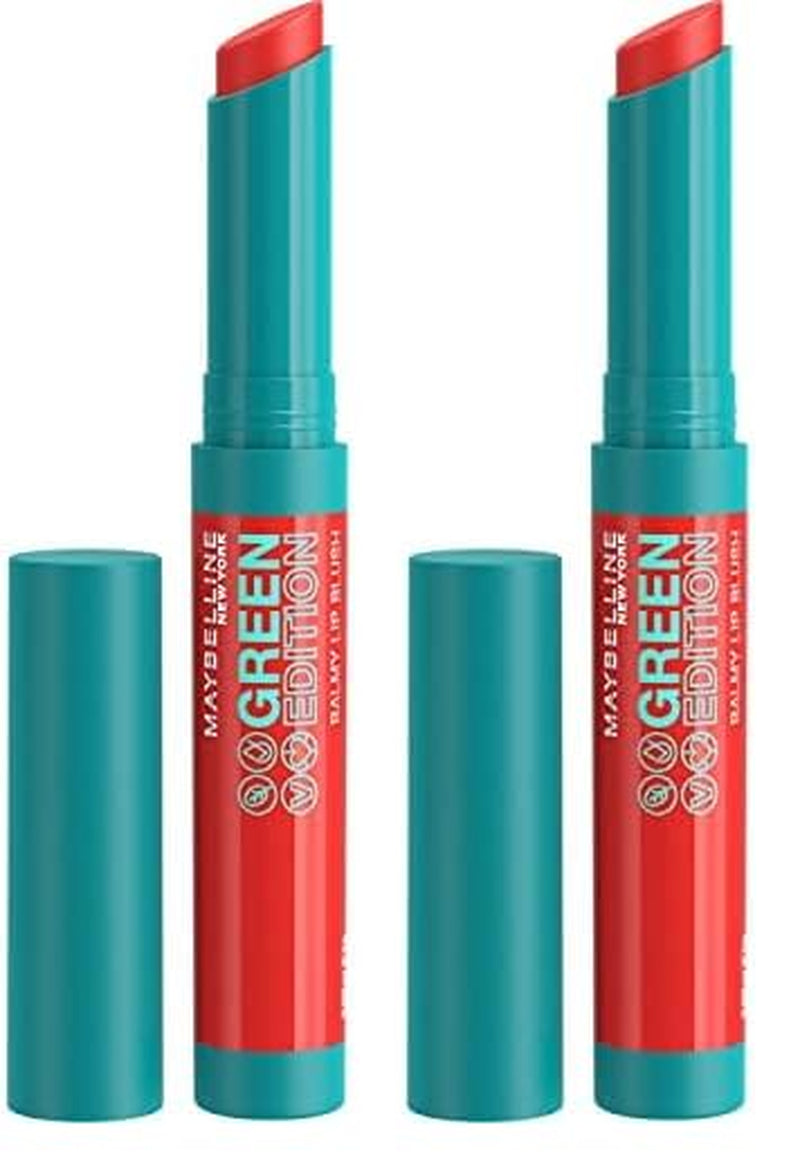 Green Edition Balmy Lip Blush, Formulated with Mango Oil, Sunshine, Sheer Coral, 1 Count (Pack of 2)
