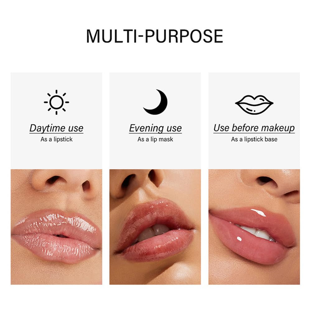 Lip Gel Petitfour Lip Treatment, Hydrating & Moisturizing Lip Care for Soft, Smooth Lips, Natural Gloss Finish, Fruit-Flavored Lip Mask & Glowy Balm for Dry, Chapped Lips (10Ml, 04#Passionfruit)