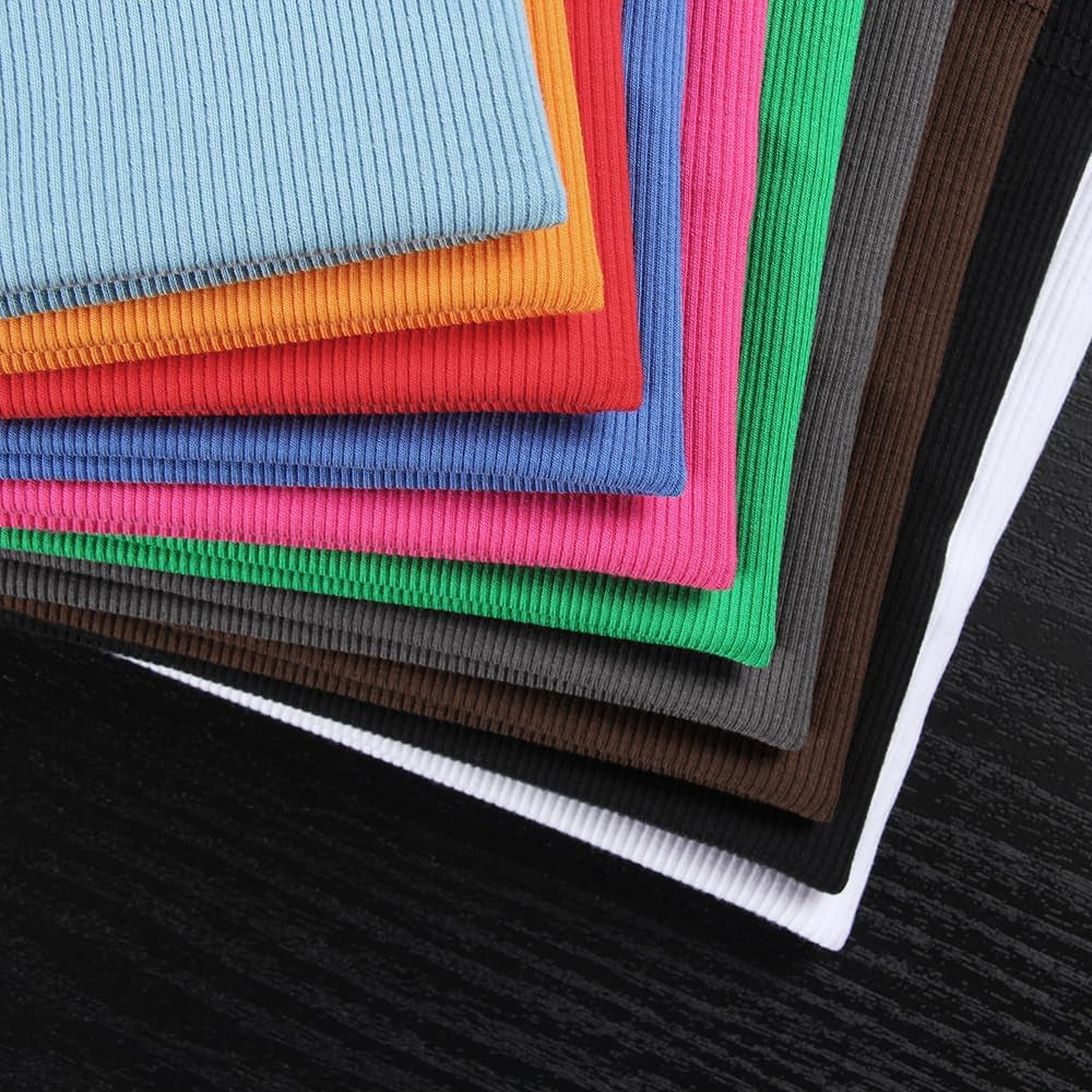 Women'S Sleeveless Shirt Ribbed Fitted Scoop Neck Basic Crop Tank Top Cropped