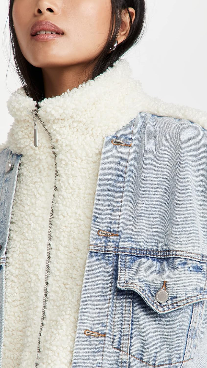 Womens Luxury Clothing Sherpa Jacket, Comfortable & Stylish Coat