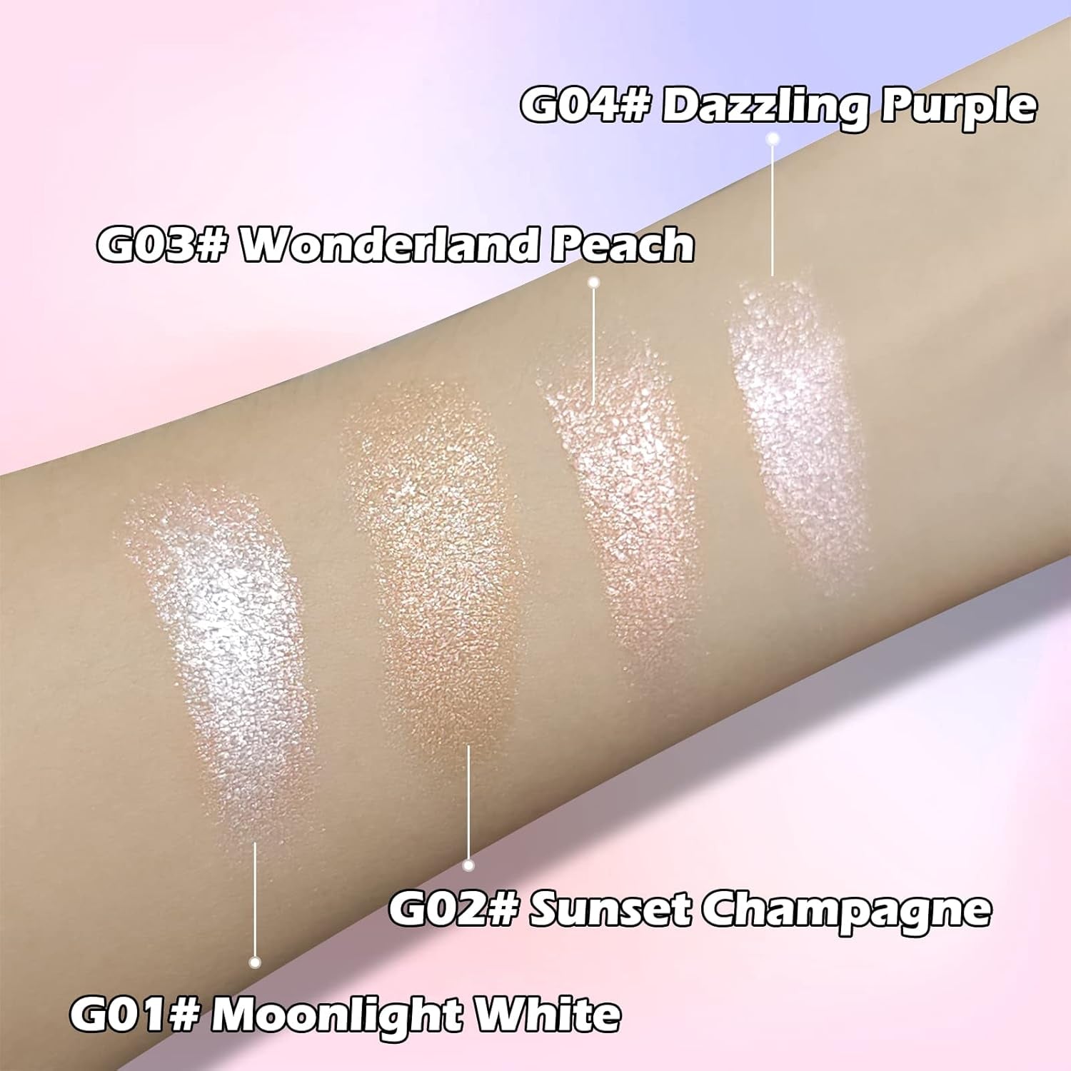 Pearl Shimmer Glitter Highlighter Highlight Makeup Contour Powder, Face Illuminator Highlighter Makeup Iluminadores Illuminator for Face Body Cheek