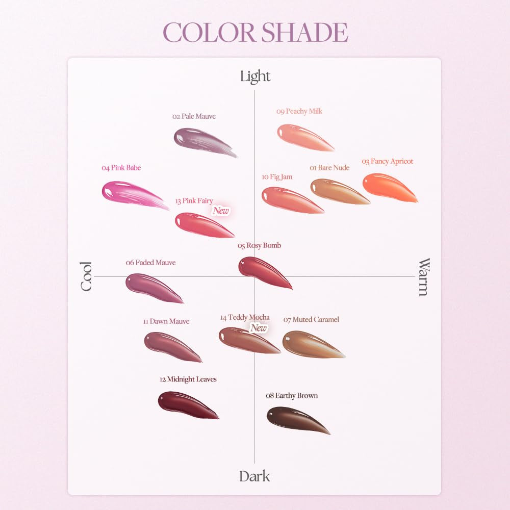 Dote on Mood One Way Glowy Tint, Glass-Like High Shine Glossy Finish W/Long-Lasting Luminous Color Lip Stain for Glowy Look, #05. Rosy Bomb