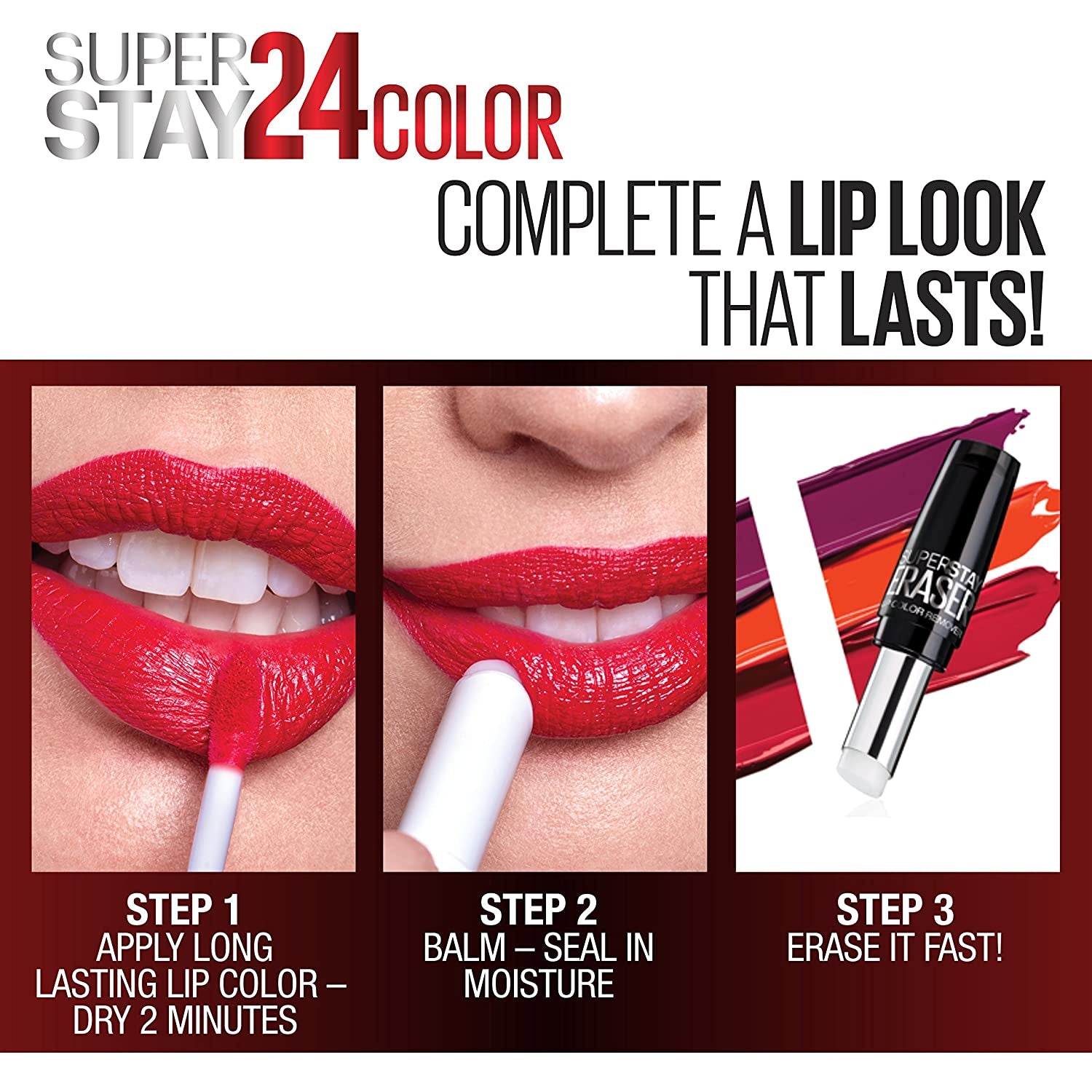 Superstay 24 2-Step Liquid Lipstick Makeup, Committed Coral, 1 Kit
