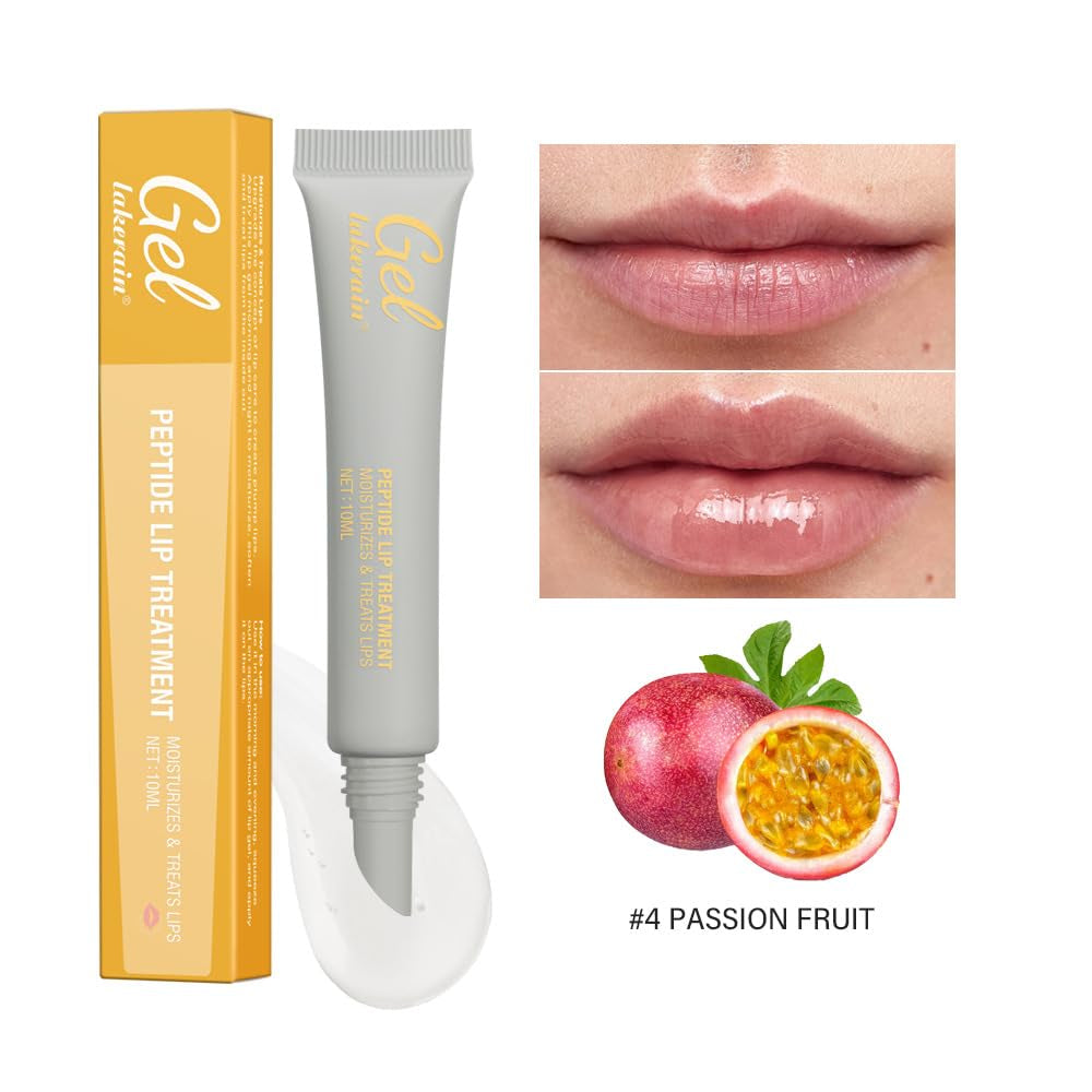 Lip Gel Petitfour Lip Treatment, Hydrating & Moisturizing Lip Care for Soft, Smooth Lips, Natural Gloss Finish, Fruit-Flavored Lip Mask & Glowy Balm for Dry, Chapped Lips (10Ml, 04#Passionfruit)