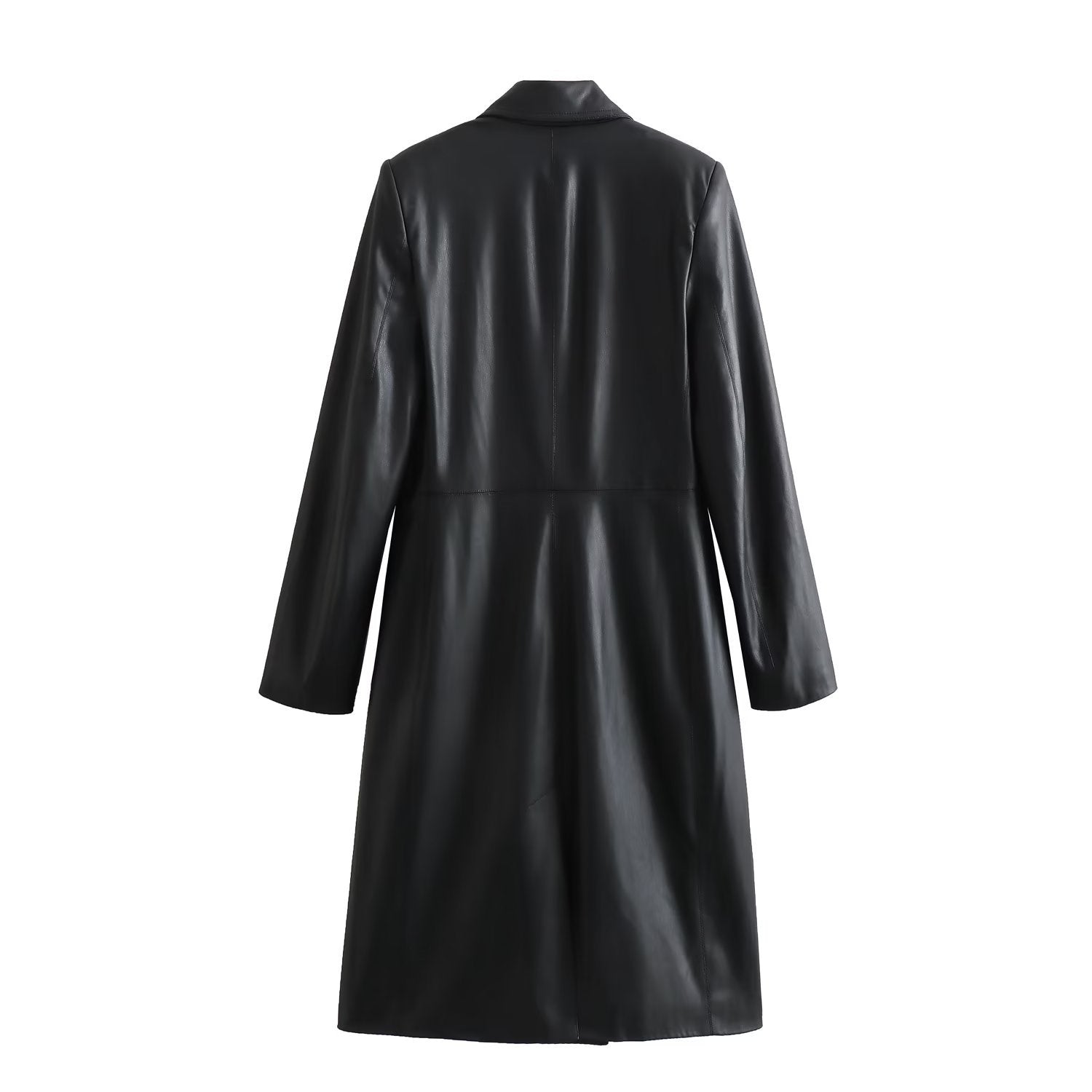 Autumn and Winter New Women'S Clothing Loose Fashion Casual Imitation Leather Coat