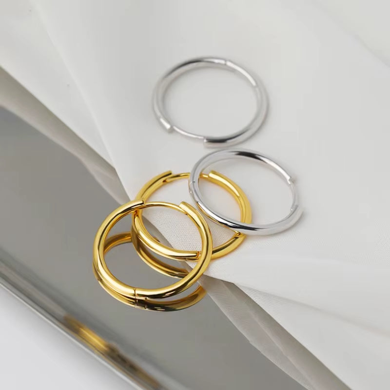 1 Pairs Multi Types Unisex Black Gold Color Stainless Steel Earring for Women Men Punk Gothic Piercing Fake Earrings Jewelry