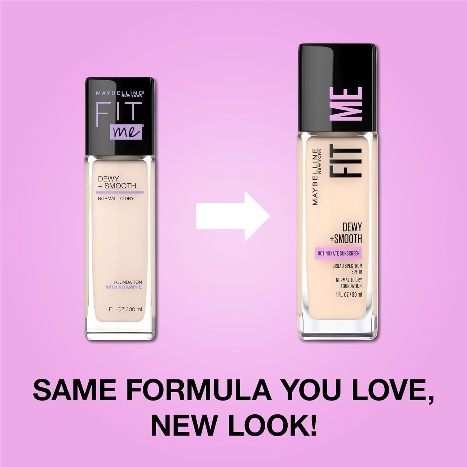 Fit Me Dewy + Smooth Liquid Foundation Makeup, Java, 1 Count (Packaging May Vary)