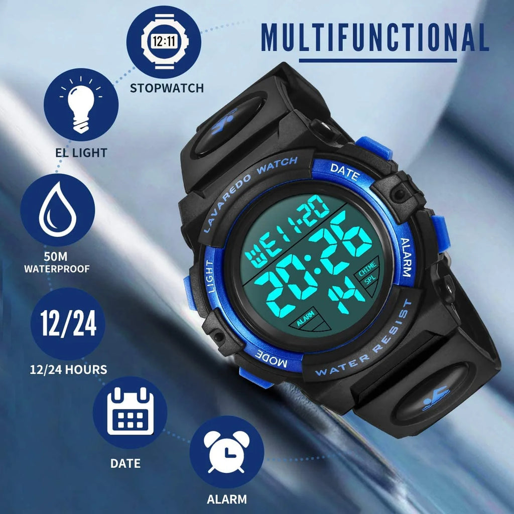 Kids Digital Sports Watch for Age 4-15 Waterproof Watches with Alarm Stopwatch Wrist Watches for Boys Girls Birthday Chriatmas Gift for Kids