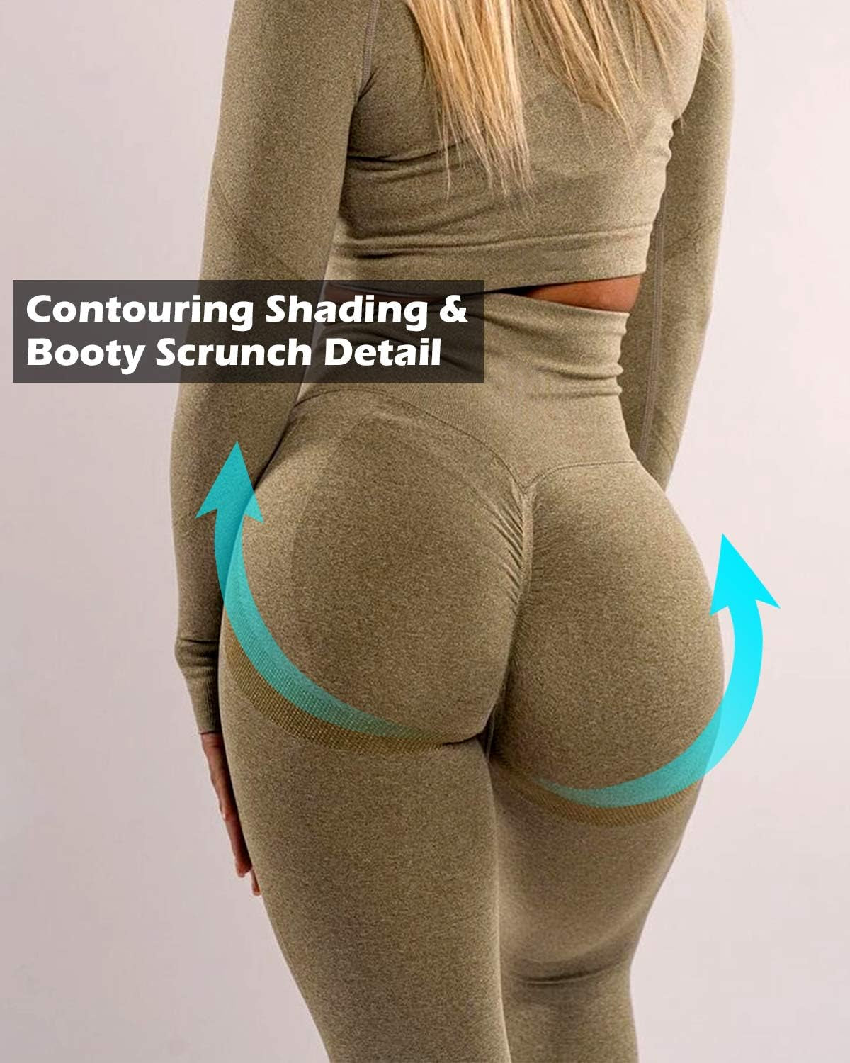 Women'S High Waist Workout Seamless Scrunch Booty Leggings Butt Lift Gym Fitness Girl Sport Active Yoga Pants