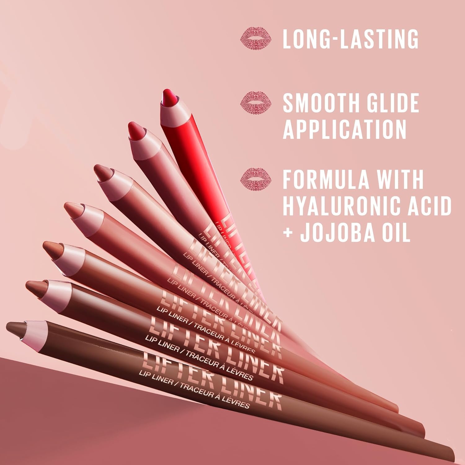 Lifter Liner Lip Liner Pencil with Hyaluronic Acid, Fine Line, 1 Count