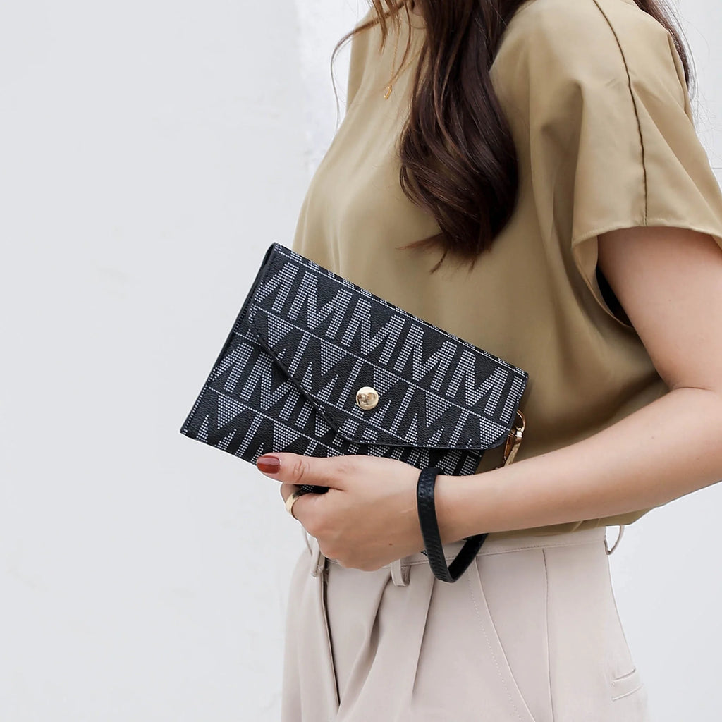 Marimar Women'S Tote Bag with Pouch and Wristlet, Signature 4 Piece Set by Mia K - Grey