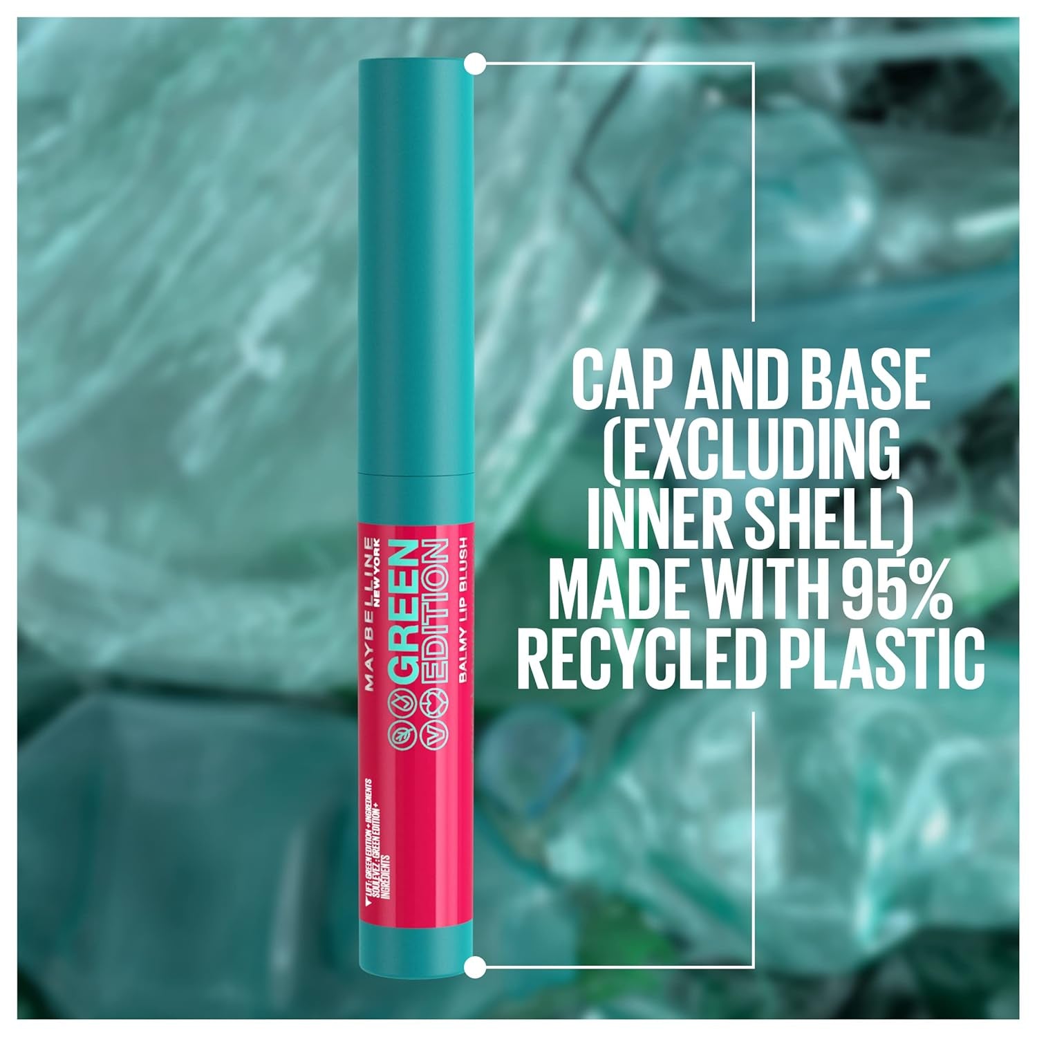 Green Edition Balmy Lip Blush, Formulated with Mango Oil, Dusk, Cherry Pink, 1 Count