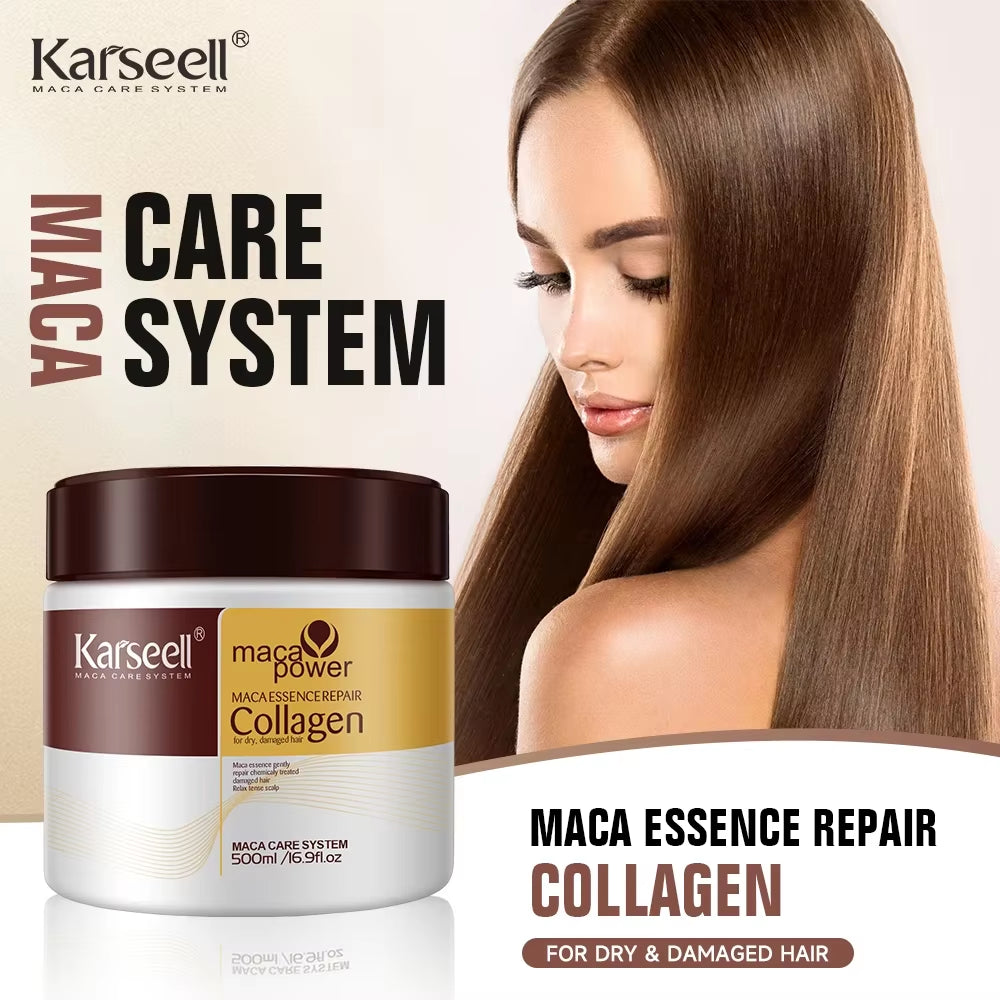 Collagen Hair Treatment Deep Repair Conditioning Argan Oil Hair Mask Essence for Dry Damaged Hair 100Ml/500Ml