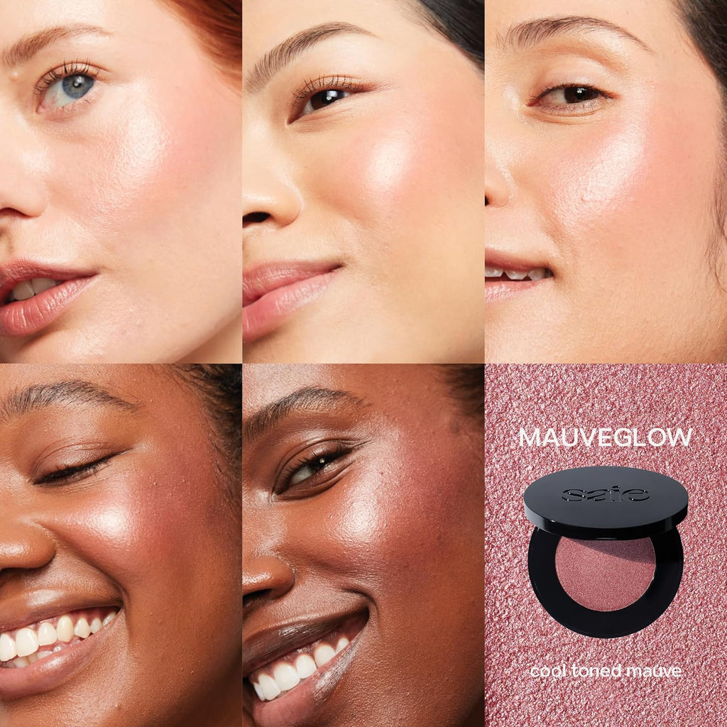 Glow Sculpt Multi-Use Highlighter + Cream Blush Refill - Lightweight with Hyaluronic Acid + Micropearl for Radiant, Glowing Skin - Mauveglow (.02 Oz)