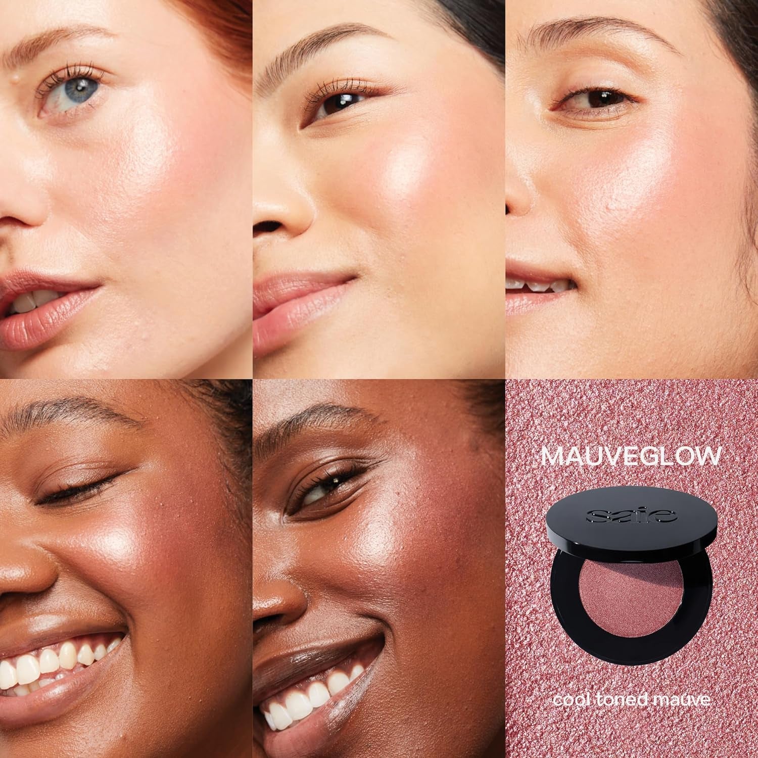 Glow Sculpt Multi-Use Highlighter + Cream Blush Refill - Lightweight with Hyaluronic Acid + Micropearl for Radiant, Glowing Skin - Mauveglow (.02 Oz)
