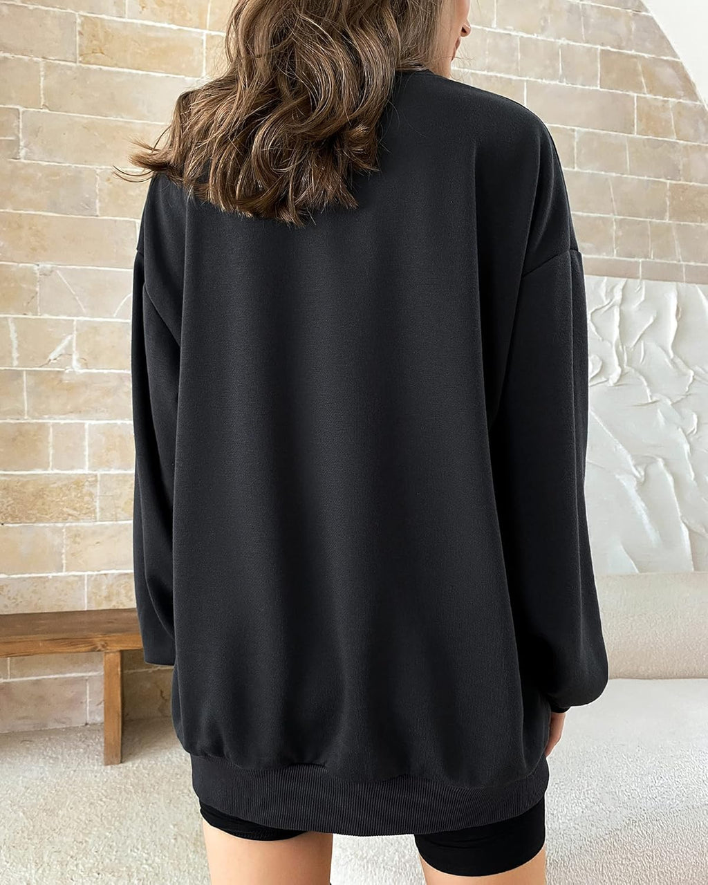 Women Halloween Sweatshirts Hoodies Sweater Dress Oversized Reindeer Tunic Crewneck Thanksgiving Shirts Tops Slouchy Trendy