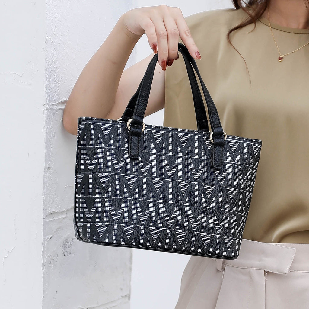 Marimar Women'S Tote Bag with Pouch and Wristlet, Signature 4 Piece Set by Mia K - Grey