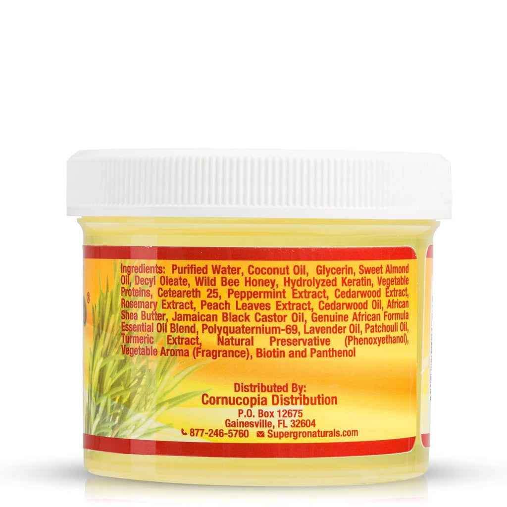 Supergro Hair Gel with Extra Hold - for Braiding, Locking, Instant Edge Control, Twisting, Retwisting - Natural Grip Jam for Neat Shining - Braid, Loc Care Gel with Black Castor Oil - 4 Oz