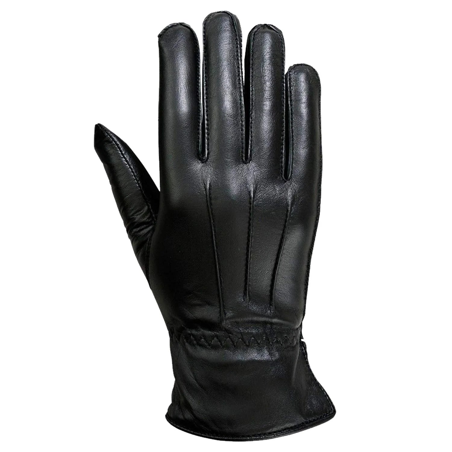 Women'S Insulated Durable Leather Thermal Winter Gloves, Black, L