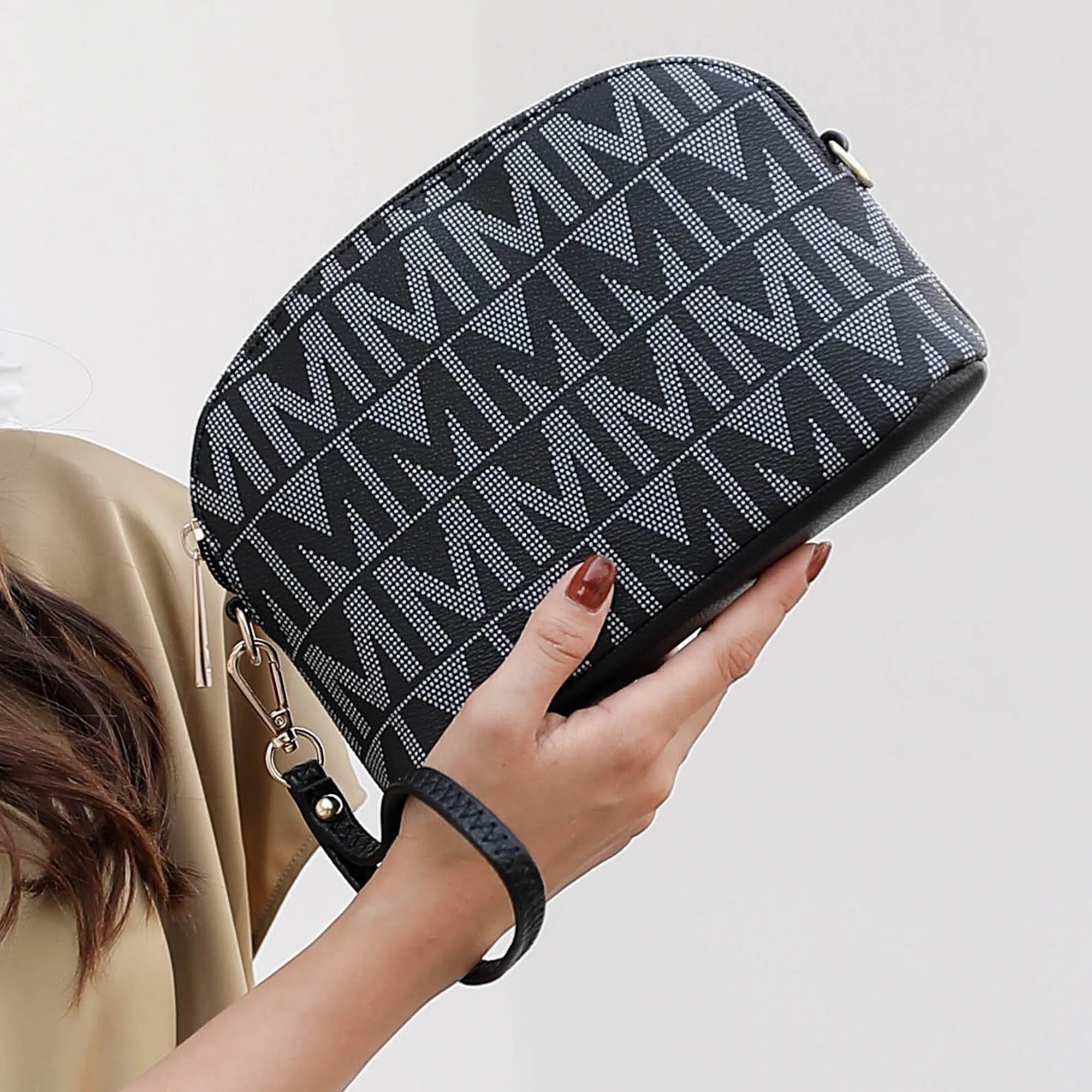 Marimar Women'S Tote Bag with Pouch and Wristlet, Signature 4 Piece Set by Mia K - Grey