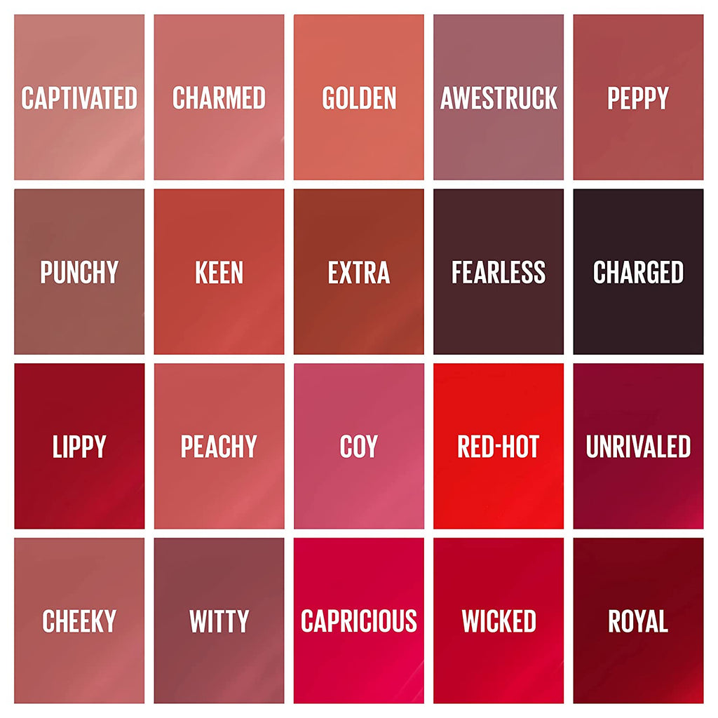 Super Stay Vinyl Ink Longwear No-Budge Liquid Lipcolor Makeup, Highly Pigmented Color and Instant Shine, Charged, Brown Lipstick, 0.14 Fl Oz, 1 Count