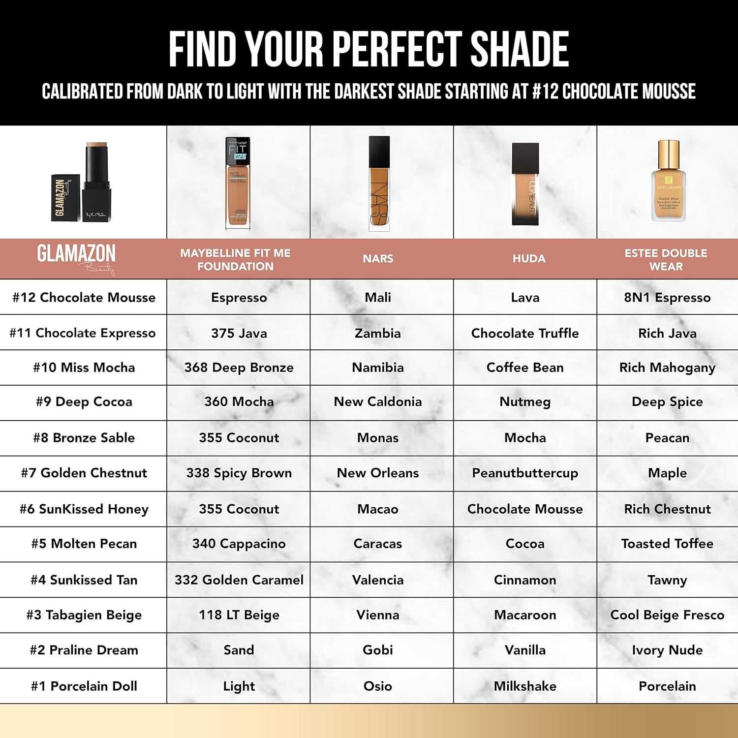 Glamazon Second to None Foundation Stick, Porcelain Doll, Light-To-Full Coverage, Weightless Makeup with a Glowy Natural Finish