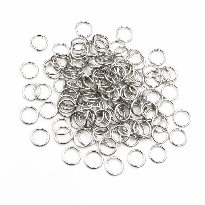 200Pcs 3/4/5/6/7/8/10Mm Stainless Steel Gold Color Split Jump Rings DIY Jewelry Findings Open Single Loops for Jewelry Making