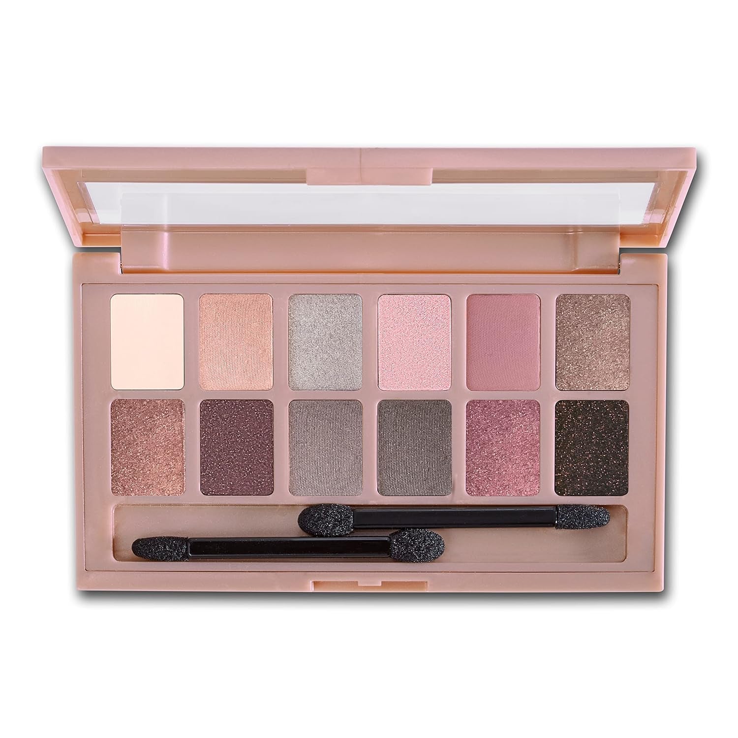 the Blushed Nudes Eyeshadow Palette Makeup, 12 Pigmented Matte & Shimmer Shades, Blendable Powder, 1 Count