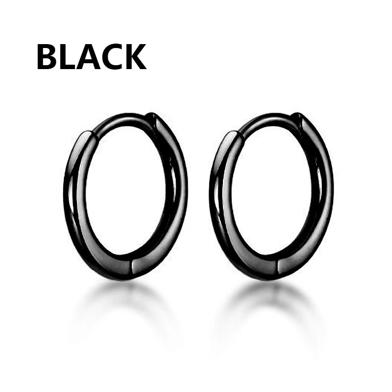 1 Pairs Multi Types Unisex Black Gold Color Stainless Steel Earring for Women Men Punk Gothic Piercing Fake Earrings Jewelry